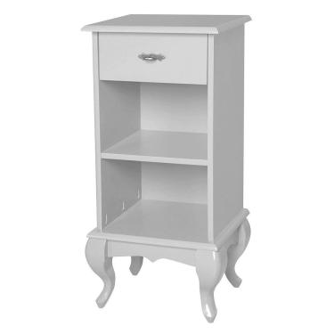 Imagem de Mesa de Cabeceira Estreita Antique 1 Gaveta e 2 Nichos Laca