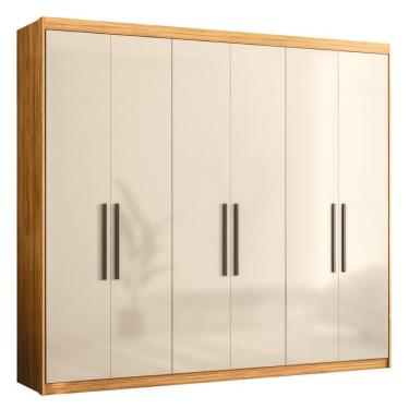 Imagem de Guarda Roupa Venice 6 Portas, 4 Gavetas E 3 Cabideiros Cinamon Touch-off White - Demóbile Cinamon Touch-off White