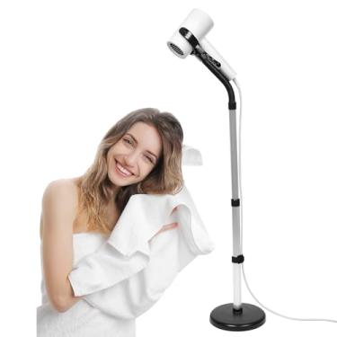 Imagem de ZJRDYYK Suporte ajustável para secador de cabelo, mãos livres, suporte giratório de 360 graus para secador de cabelo, funciona com todos os secadores para banheiro, penteadeira, sala de maquiagem