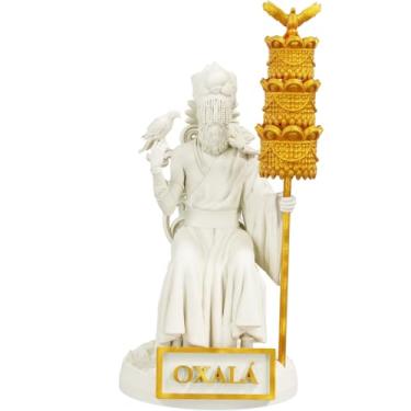 Imagem de Estátua Oxalá Umbanda Candomblé - Orixá Obatalá (Cor Mármore Dourado)