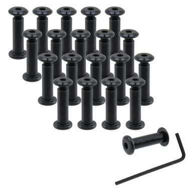 Imagem de Savagrow 20 conjuntos de parafusos de fixação M4 x 16 mm parafusos de fixação, porcas de tampa, parafusos de fixação de soquete de rebite de acionamento hexagonal para proteger móveis