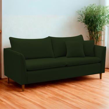 Imagem de Sofá Living Kassia 2 Lugares 1,54m Veludo Cores Lansofbr Cores Capuccino