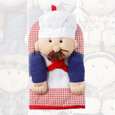 Imagem de Luva Térmica Para Cozinha Rafimex Alta Proteção E Decorativa (Xadrez Vermelho)