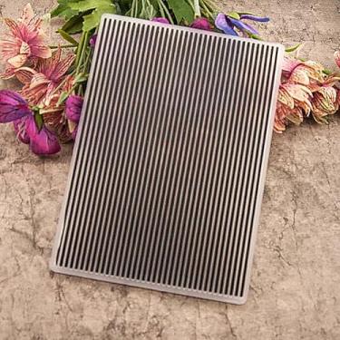 Imagem de Pasta de gravação de plástico com padrão de fundo listrado, impressões texturizadas 3D, linhas amplas, modelo de pasta de gravação para fazer cartões, scrapbook, papel, artesanato, álbuns, carimbos