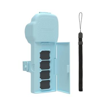 Imagem de Placa de Capa Proteção OP3-K019 com Suporte Flip-Top Compatível o Corpo do Osmo Pocket 3 Armazenamento Superior Inclui Cinto Pulso Ajustável para Fotografia Segura