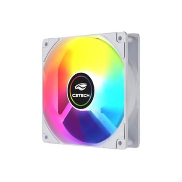 Imagem de Cooler Fan para Gabinete C3Tech Gaming F9-L260WH RGB, Branco, 12 cm, ARGB 6 Pinos