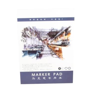 Imagem de Marcador de desenho artístico Bloco de papel Bloco de papel aquarela profissional Caderno de pintura caderno extra grosso revestimento à prova d'água superfície lisa superior (Ah)