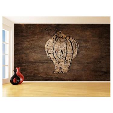 Imagem de Papel De Parede 3D Animais Pop Art Rinoceronte 3,5M Pxa529 - Você Deco