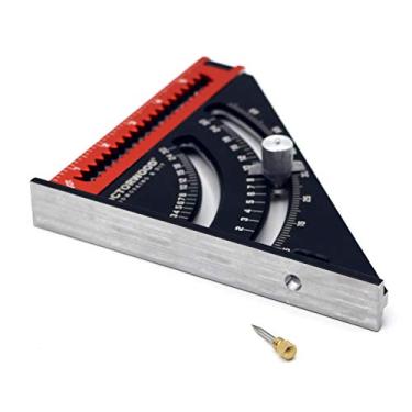 Imagem de Régua de medição dobrável multifinection, ferramenta de marcenaria ajustável para amantes de bricolage, preto e laranja