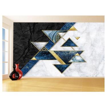 Imagem de Papel De Parede 3D Estilo Marmore Cores Formas 3,5M Mbr55 - Você Decor