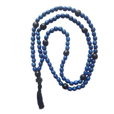 Imagem de Oração Ortodoxa Chotki Cristã Madeira Komboskoini 100 nós Madeira Rezar Cruz Azul
