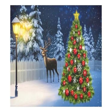 Imagem de SEHANY Capa magnética para lava-louças de árvore de Natal, adesivos magnéticos para decoração de Natal antiarranhões para painel de geladeira e lava-louças, decoração de Natal de cozinha doméstica 58