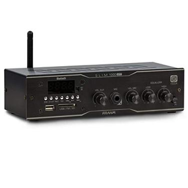 Imagem de Amplificador Receiver FRAHM para Som Ambiente SLIM 1000 APP BT USB FM Bivolt