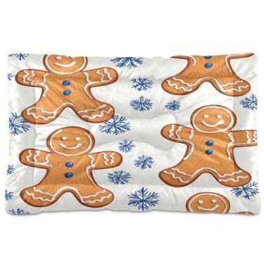 Imagem de Blueangle Cama para cães de gengibre ultra macia e calmante para cães médios, cama retangular confortável para animais de estimação, 36 x 24 polegadas (390)