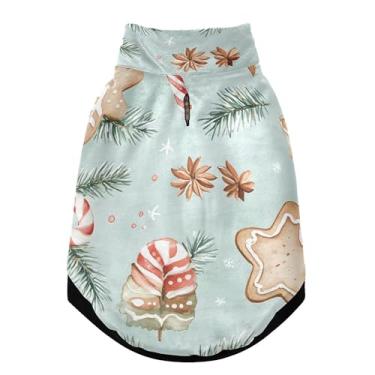 Imagem de SEHANY Casaco de Natal de gengibre para cães pequenos, superquente, à prova de vento, jaqueta de inverno, macia, aconchegante para animais de estimação, moletom para clima frio na neve com furo na