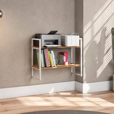 Imagem de Nicho Kappesberg Industrial 2 Prateleiras 60x72cm Canela/branco