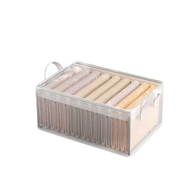 Imagem de Caixas De ArrumaçãO Para Roupeiros - Com DivisóRias Em Pvc Para Organizar Roupa, Roupa Interior E CalçAs - Para Roupa E Organizadores Para Roupeiros(1,transparente)