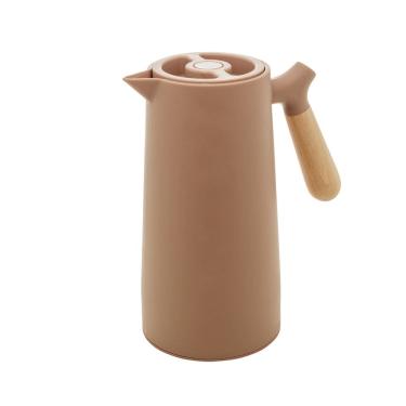 Imagem de Garrafa Térmica de Plástico para Café/Chá C/Cabo de Madeira Nórdica Nude 1 Litro Wolff