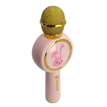 Imagem de RiToEasysports Microfone Infantil Microfone de karaokê Sem Fio Com Luz Colorida Bateria de 800mAh para Cantar Em Casa e Festas ABS Brinquedo Musical Portátil para Crianças