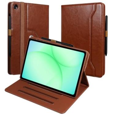 Imagem de E NET-CASE Capa para Samsung Galaxy Tab A11 Plus 2025/ A9 Plus 2023 de 11 polegadas (SM-X236B/SM-X210/X215/X216) com suporte de caneta S, à prova de choque, capa traseira transparente transparente