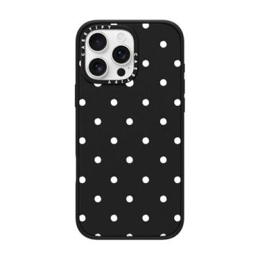 Imagem de CASETiFY Capa Impact para iPhone 16 Pro Max [4X testado contra quedas de grau militar/proteção contra quedas de 2,5 metros/compatível com Magsafe] - Dottie clássico - preto fosco
