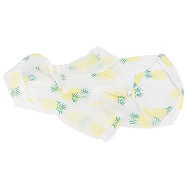 Imagem de Zopsc Roupas Solares para Cães Roupas de Poliéster à Prova de Sol para Animais de Estimação Com Estampa de Frutas, Design de Punho Elástico, Protege contra Queimaduras Solares, Ideal para Atividades