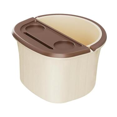 Imagem de KiBcsLic Banheira de Imersão para os Pés, Balde para os Pés, Acessórios Confortáveis ​​para Banho, Bacia para Banho de Pés que Economiza Espaço, Ideal para, Bege