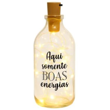Imagem de Luminárias Decorativas em Garrafas LED – Presente Criativo, Lembrancinha de Festa para Casa(Aqui Somente Boas Energias)