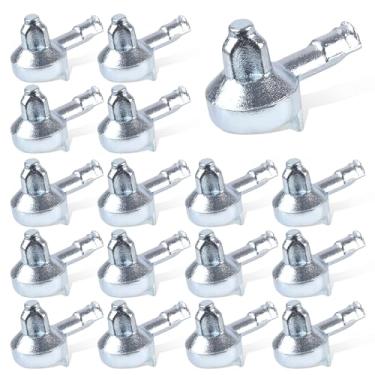 Imagem de 16 peças de substituição de pinos de suporte de prateleira, estante de armário de liga de zinco para suporte de prateleiras, pino de pino compatível com IKEA Part 131372 Billy Bookshelf (prata)