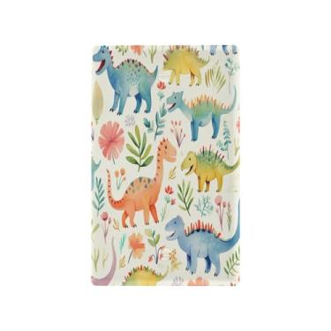 Imagem de Wassud Placa decorativa para tomada de luz, placa de parede para tomadas elétricas, aquarela, dinossauros, saídas duplas, capas