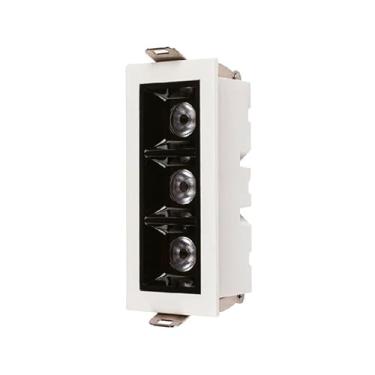 Imagem de Spot Focco Embutir 6W 2700K 45º preto e branco Quadrado bivolt 480L IRC90