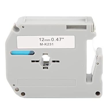 Imagem de Etiquetadora Recargas Tinta Uniforme Alta Resistência Qualidade de Impressão Clara Fita para Máquina de Rotulagem para Impressora PT65 PT70 PT80 12mm Largura 8m Comprimento Papel (texto preto mk12mm