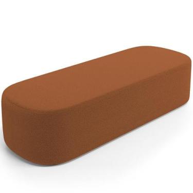 Imagem de Puff Decorativo Orgânico Para Living Quarto 160cm Doha W01 Bouclê Terr