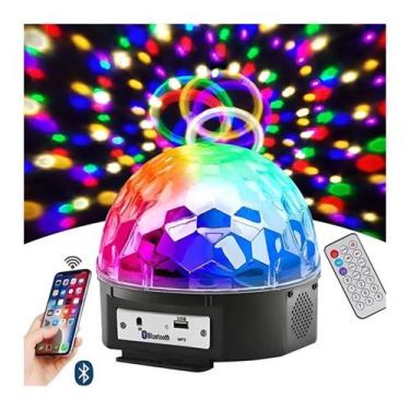 Imagem de Globo LED RGB Bluetooth USB MP3 Bola Maluca p/ Festas - Genérico