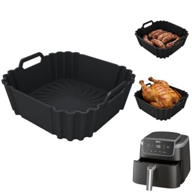 Imagem de Forros de silicone para fritadeira a ar condicionado COSORI 5-6,5 QT, forros de silicone reutilizáveis compatíveis com Ninja AF141 181,8 cm Air Fryer acessórios para Corsori 6QT, Ninja Airfryer 5QT