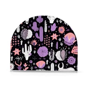 Imagem de Porta-guardanapos de mesa de cacto e vaca, suporte de guardanapo de coquetel de acrílico para mesas, suporte de guardanapo vertical para jantar cozinha restaurante decoração de casa acessórios de bar