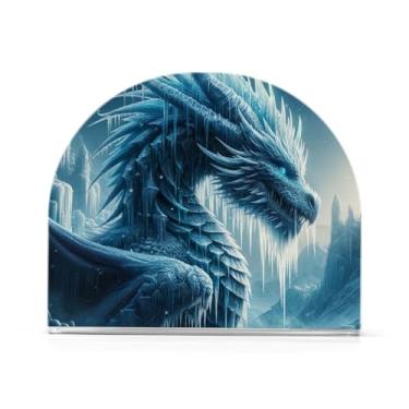 Imagem de Porta-guardanapos de dragão gelado, porta-guardanapos de plástico para mesas, suporte de guardanapo vertical para jantar cozinha restaurante decoração de casa acessórios de bar