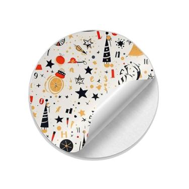 Imagem de Ladrilho Decorativo de Cerâmica com Estampa Padrão sem Costura em Estilo de Ano Novo