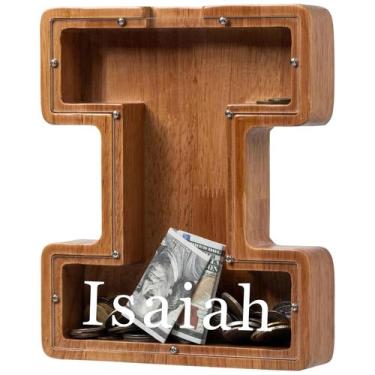 Imagem de Cofrinho de madeira para crianças personalizado com gravação a laser -