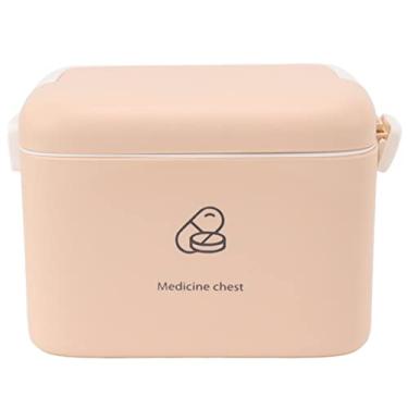 Imagem de Ejoyous Portátil Organizador de Primeiros Socorros Em PP Transparente Com Bandeja Removível e Alça, Caixa de Armazenamento de Medicamentos de Emergência para Família e Alça Portátil (Tipo c)