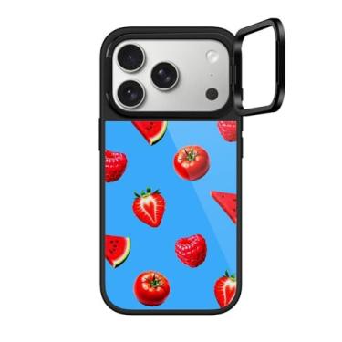 Imagem de CASETiFY Capa Glaze Ring Stand para iPhone 17 Pro [suporte/1,5 m. 1X proteção contra quedas de grau militar/compatível com Magsafe] - frutas vermelhas pretas