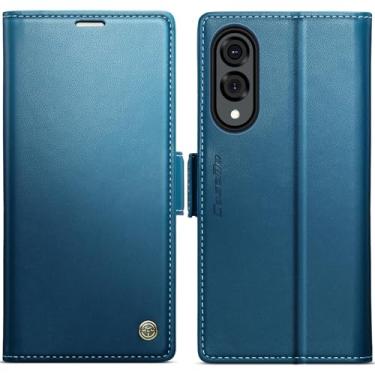 Imagem de WJXEXRS Capa carteira para Samsung Galaxy S25 Edge, elegante capa flip de couro PU com [bloqueio RFID] [suporte para cartão] [função de suporte] capa protetora à prova de choque para Samsung Galaxy