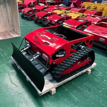 Imagem de CMOLVUR Cortador de grama de controle remoto de 550 mm com pá de neve, capacidade de inclinação controlada de 45° | Deck de corte híbrido de carregamento automático a gás elétrico com motor de 7,5 hp