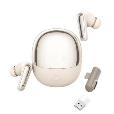 Imagem de VBESTLIFE Fones de Ouvido Sem Fio para Jogos, 2.4G Bluetooth 5.4 Modo Duplo Com Microfone ENC e Dongle USB C para Telefone, Tablet, Laptop, PC, Console de Jogos VR (Branca)