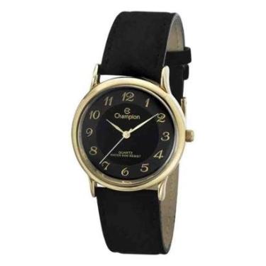 Imagem de Relógio Feminino Dourado Preto Champion CH22288N-Feminino