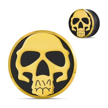 Imagem de COOEAR 1 par de alargadores de madeira para orelhas, alargadores de sela e túneis com logotipo de coração, expansor., 3/4"(19mm), Madeira, Arenito