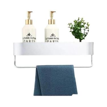 Imagem de Prateleira De Armazenamento De Banheiro Montada Na Parede Em Alumínio,