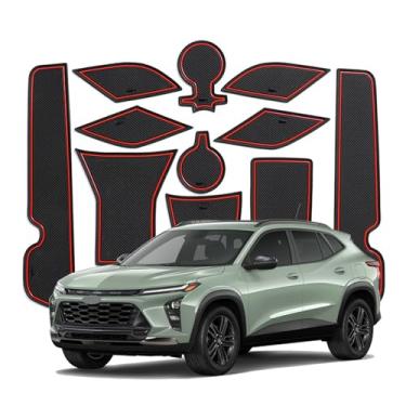 Imagem de VEIROOM Tapetes de suporte de copo para Chevrolet Trax 2024-2025, 13 peças/conjunto, macio, antiderrapante, impermeável, à prova de arranhões, forro para porta para Chevy Trax 2025 2024 acessórios