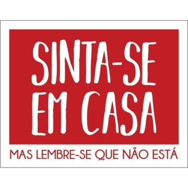 Imagem de Placa Decorativa - Sinta-Se Em Casa Vermelha 18X23 - Sinalizo