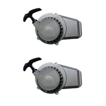 Imagem de Kit 2 Puxador Partida Manual Para Mini Moto 49cc Prata - Alligator
